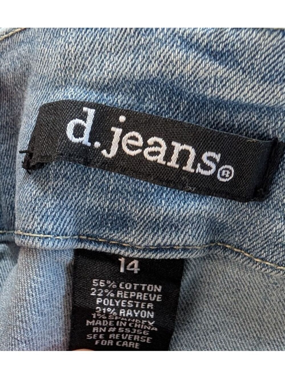 d.jeans Retro Mid Rise Core Wide Leg Jeans Size 14 - Picture 4 of 6